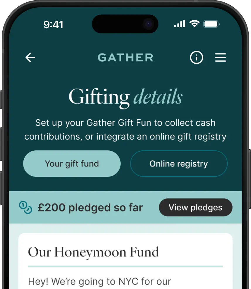 Phone mockup of Integrating gifting